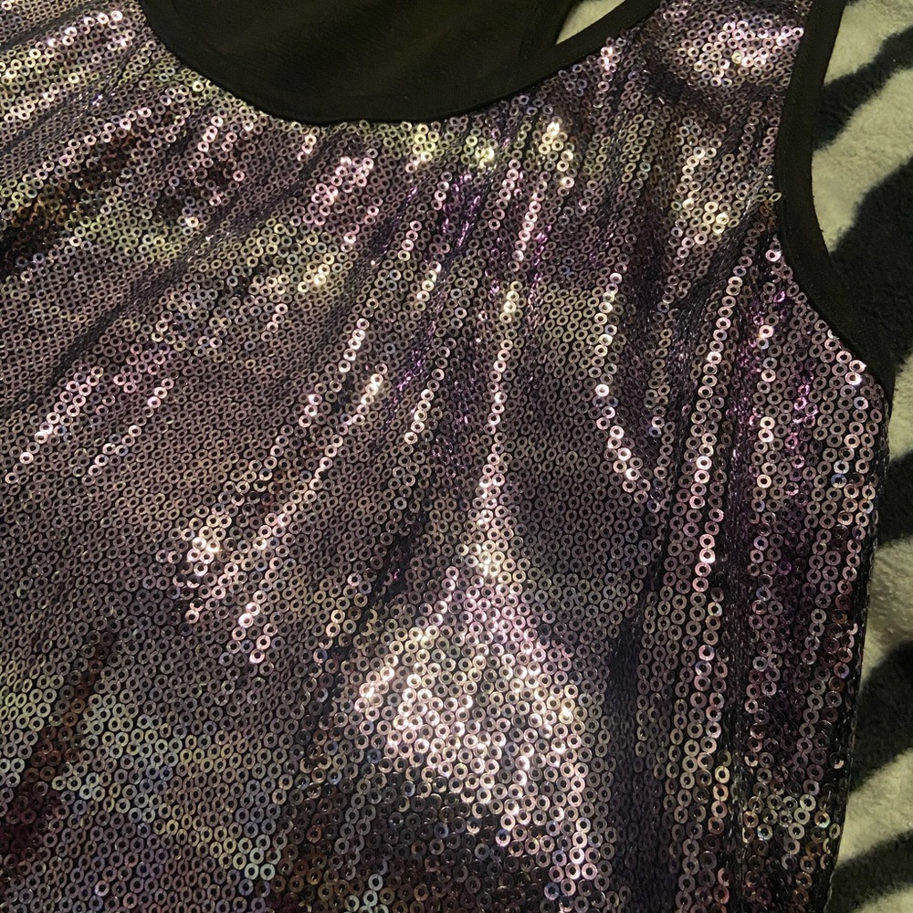 Short black sequined dress